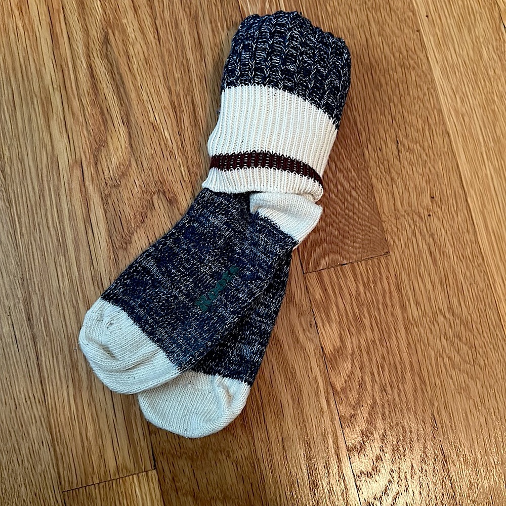 Roots ski socks- Blue, Cream, & Maroon